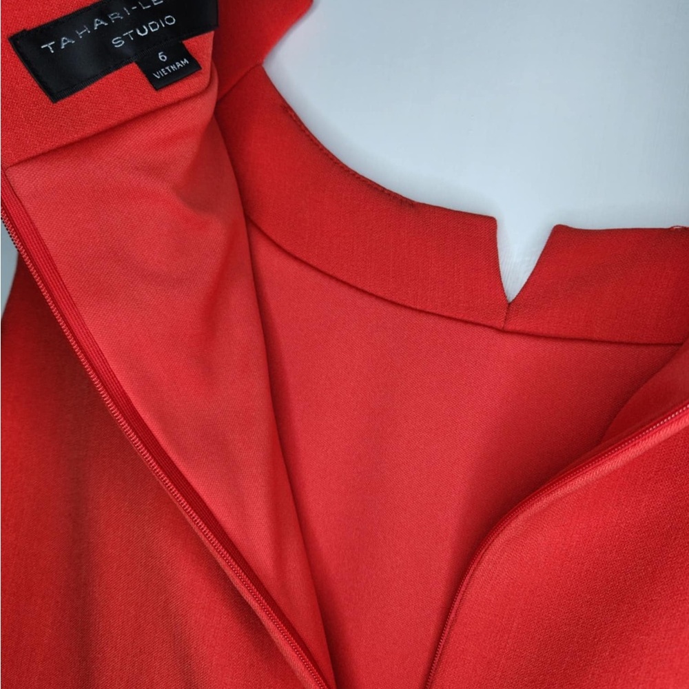 Tahari ASL Vibrant Red Dress - Picture 4 of 7